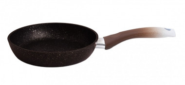 Сковорода 180/40мм со ручкой (кофейный мрамор) КУКМАРА &mdash; Posudio