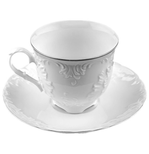 Кофейная пара 100мл Cmielow Rococo Платина 8000203D-OMAZ фото 1 &mdash; Posudio
