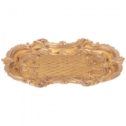 ПОДНОС ДЕКОРАТИВНЫЙ КОЛЛЕКЦИЯ "РОКОКО", 26,2*16,6*2,3CM фото 1 — Posudio