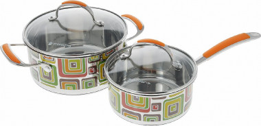 Набор кастрюль 2пр (1,5л+ 2,9л ) Polaris, FL-1620SPC — Posudio