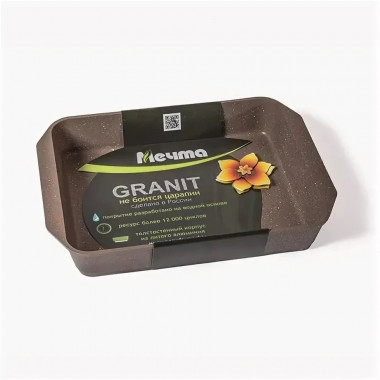 Противень 33*22 cм, Гранит brown — Posudio