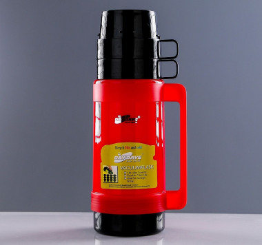 Термос "Daydays" 1л. с ручкой 2 кружки &mdash; Posudio