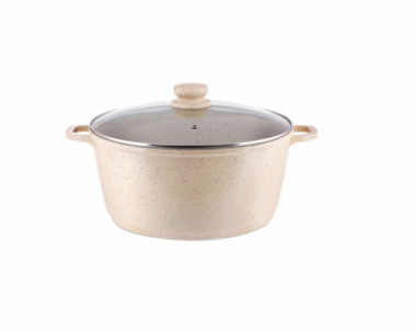 HM 9322 кастрюля из литого алюм.9,2л (32см) бежевая — Posudio