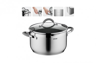Кастрюля со стеклянной крышкой, 24 см/6,1 л, Nadoba NITA, NAD726911 — Posudio