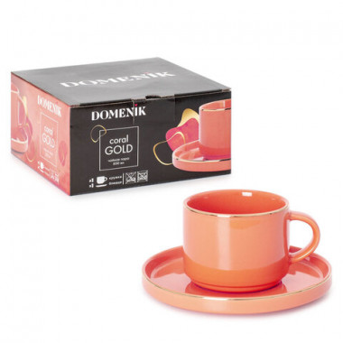 Чайная пара CORAL GOLD 200мл. — Posudio
