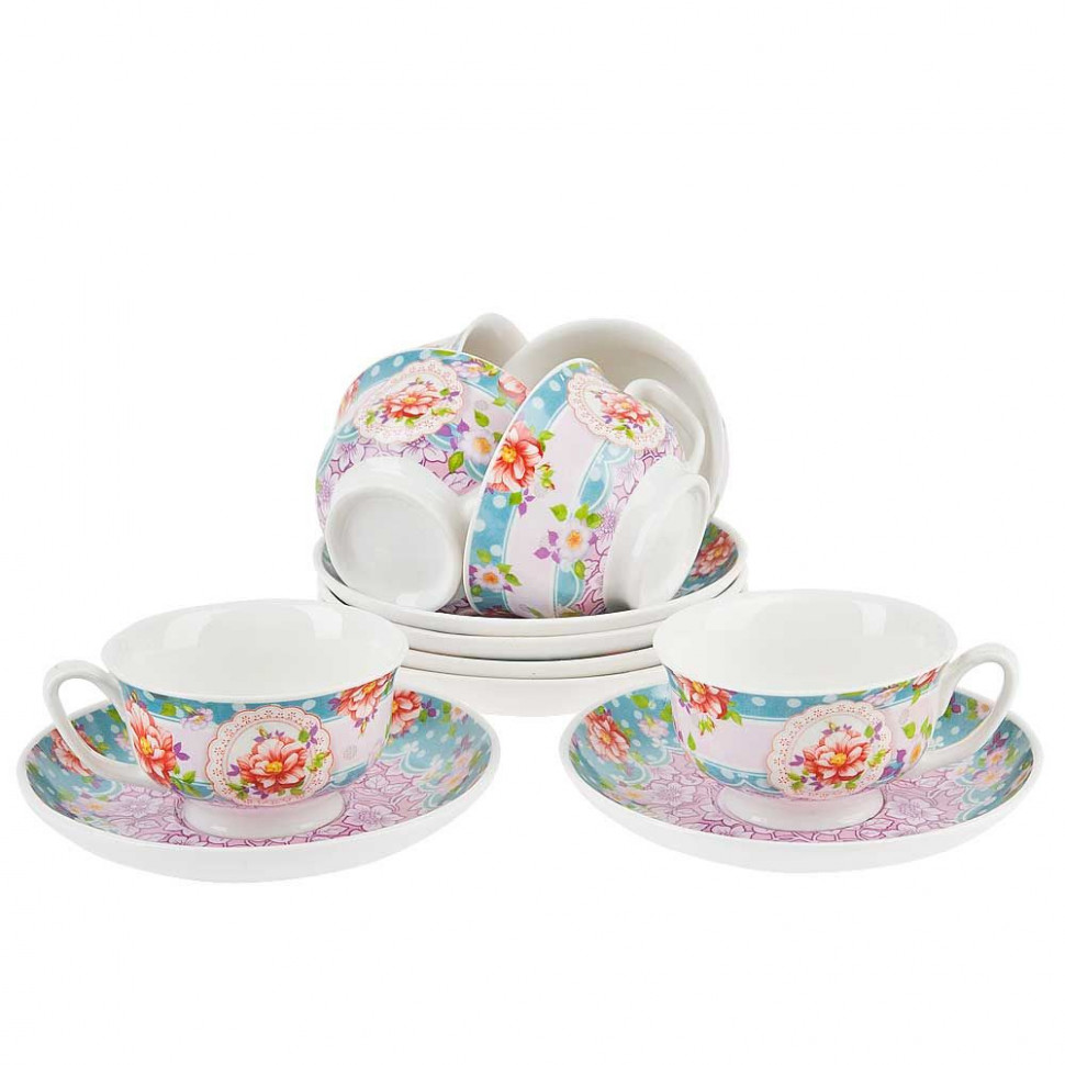 Кофейный сервиз 12пр. "Цветочные кружева" (6 персон) 80мл. PSM0661149 фото 1 — Posudio