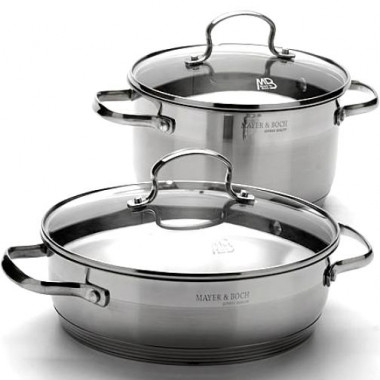 Набор посуды 4пр (3,6л+сков.3,4л) стекл. крыш., Mayer&amp;Boch 20862 — Posudio