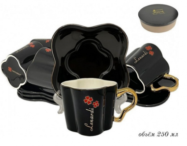 Чайный набор 12пр. 250 мл в под.уп.(х6)Фарфор 106-098 — Posudio