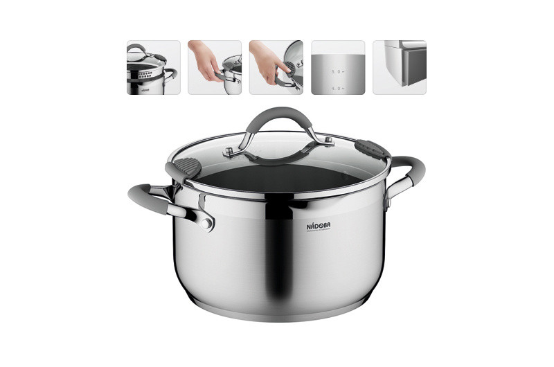 Кастрюля со стеклянной крышкой 18см/2.5л, Nadoba NITA, NAD726913 фото 1 — Posudio
