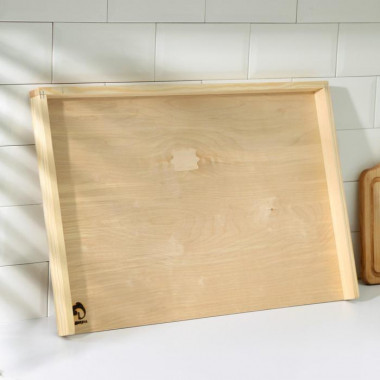 Доска пироговая с бортиком Доляна «Хозяюшка», 60×40×0,4 см, берёза — Posudio