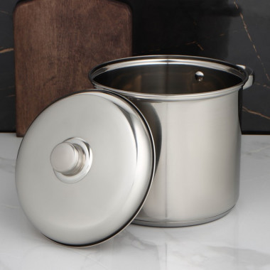 Кастрюля Magistro Grande, 5,5 л, металлическая крышка, капсулированное дно, индукция &mdash; Posudio