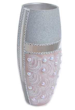 Ваза д/цветов "ЛОЛА" шамот. с декором фото 1 &mdash; Posudio