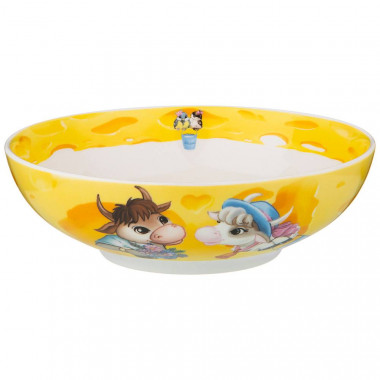 Салатник-Тарелка суповая "Коровки" 18,6см. &mdash; Posudio