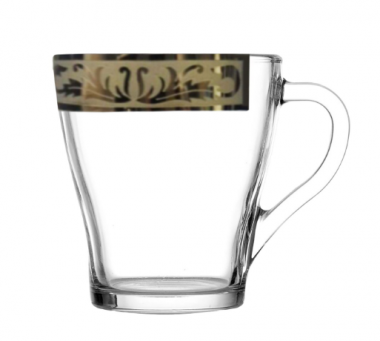 Набор кружек "Грация" 2шт "Русский Узор" (Гусь Хрусталь) GE09-1649 &mdash; Posudio