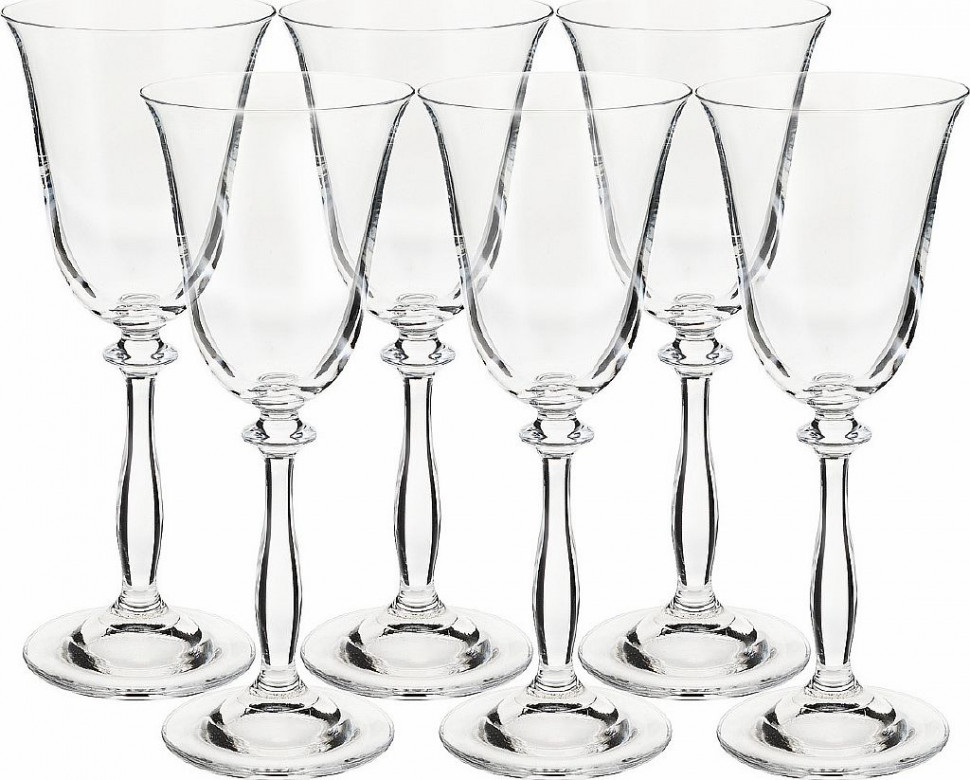 Бокал для вина 185мл (6шт) Crystal Bohemia Angela 40600/185 фото 1 &mdash; Posudio