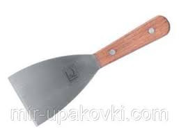 Лопатка-шпатель металл. с деревянной ручкой 11см.P.L. &mdash; Posudio