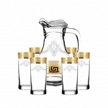 Набор д/воды 7пр с рис."Барокко" (Гусь Хрусталь) EAV63-3944/402 &mdash; Posudio