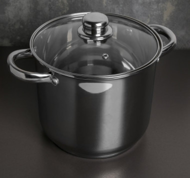 Кастрюля Magistro Grande, 5,5 л, стеклянная крышка, капсулированное дно, индукция &mdash; Posudio