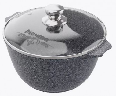 Кастрюля с крышкой 10л. PREMIUM GREY — Posudio