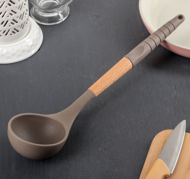 Половник «Брауни», 33 см, цвет МИКС — Posudio