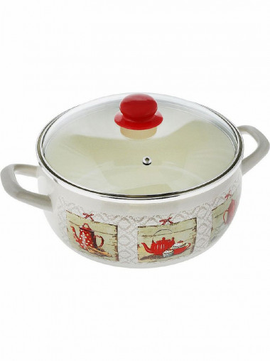 Кастрюля 5,3л глубокая Metrot Кофейная кантата Эксклюзив 162787 — Posudio