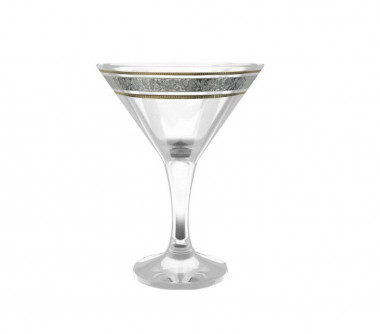 Набор 6 бокалов для мартини с рис &quot;Первоцвет&quot; (Гусь Хрустальный) TL66-410 — Posudio