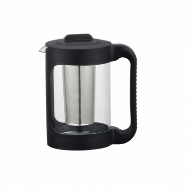 Заварочный чайник 1500мл. из пластика и стекла, ситечко из нерж. стали — Posudio