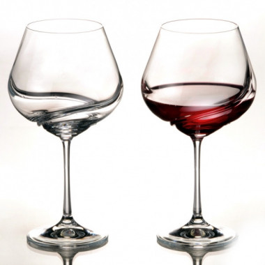 Бокал для вина 570мл (2шт) Crystal Bohemia Turbulence 40774/570/2 — Posudio