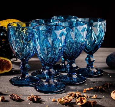 Набор бокалов 6 шт &quot;Круиз&quot; 250 мл, 8х15,3 см, синий — Posudio