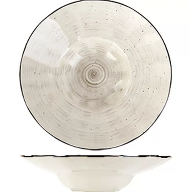 Тарелка для пасты Пастораль 29см серый &mdash; Posudio