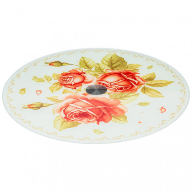 Тортовница вращающ. "Корейская роза"32см &mdash; Posudio