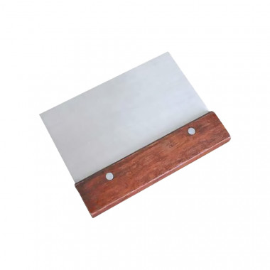 Скребок металл. с деревянной ручкой  8*15см. P.L. — Posudio