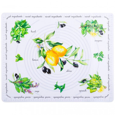 КОВРИК ДЛЯ РАСКАТКИ ТЕСТА 50*39 СМ &mdash; Posudio