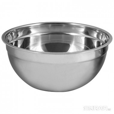 Миска Bowl-Ring-26, из нерж стали, смешанная полировка, объем 4 л, диа 26 см — Posudio