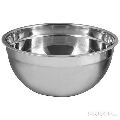 Миска Bowl-Ring-26, из нерж стали, смешанная полировка, объем 4 л, диа 26 см фото 1 — Posudio