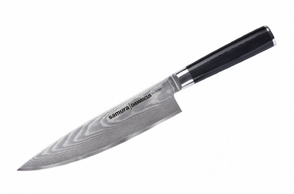 Нож кухон. Шеф 200мм Samura Damascus 67слоев дамаск. стали фото 1 — Posudio