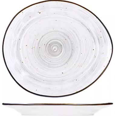 Тарелка мелкая. Пастораль 15,5см серый &mdash; Posudio