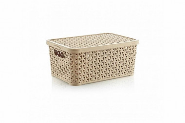 Ротанг корзина с крышкой 35л  DEMIREL &mdash; Posudio