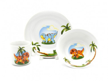 Набор посуды 3пр."ДИНОЗАВРИКИ" &mdash; Posudio