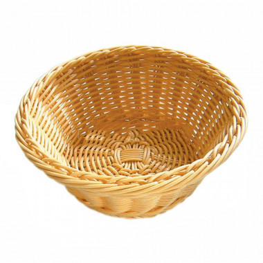 Хлебница плетеная 18,5*7,5см. ротанг бежев. круглая P.L. — Posudio