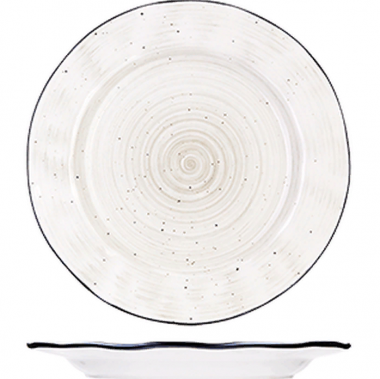 Тарелка глубок. Пастораль 26,8см серый &mdash; Posudio