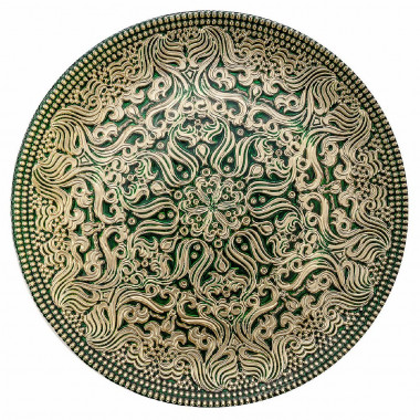 Блюдо плоское 33см. ДЖАЙПУР зеленое (Турция) &mdash; Posudio