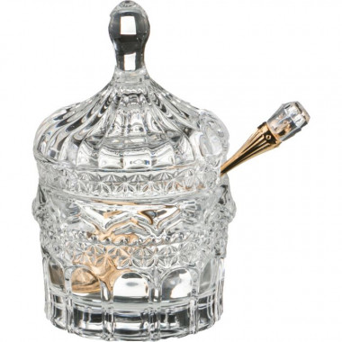 ИКОРНИЦА С ЛОЖКОЙ 125 МЛ. 7,5*7,5 СМ. ВЫСОТА=12 СМ. КОЛЛЕКЦИЯ "MUZA" &mdash; Posudio