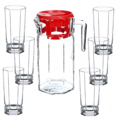 Набор (кувшин + 6 стаканов) Pasabahce Kosem 97415B &mdash; Posudio