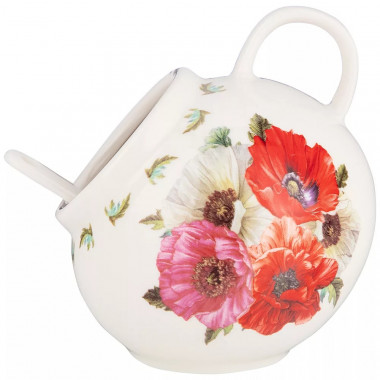 Солонка с ложкой "МАКИ" 10*5см. &mdash; Posudio