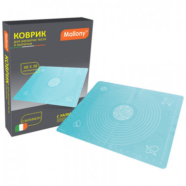 Коврик для раскатки теста и выпечки BLS-19*15 с разметкой 48*38см.(силикон) &mdash; Posudio