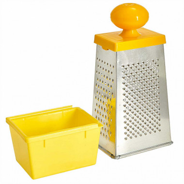 Терка универс.4-гр.пласт. ручка с дозат. сырное наполнение — Posudio