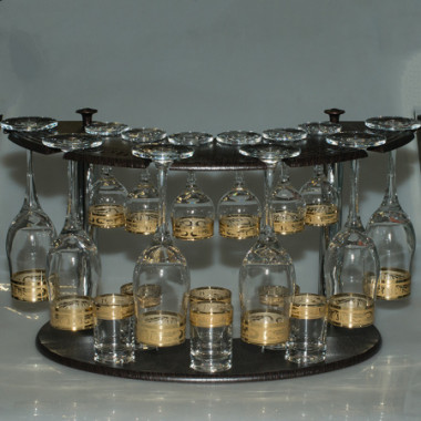 Набор 19пр.с барн.стойк. &quot;Русский узор&quot; (Гусь Хрустальный) — Posudio