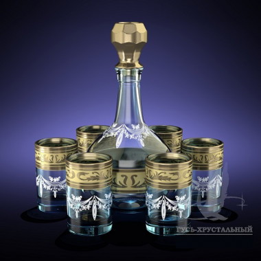 Набор 7пр. "Русский узор" (Гусь Хрусталь) GE09-500/837 &mdash; Posudio