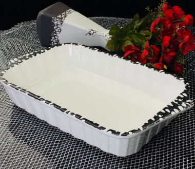 Блюдо прямоугольное для запекания 28см в под.уп.(х16)Фарфор 142-094 — Posudio